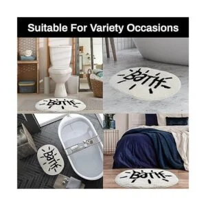 Alfombras de baño blancas y ovaladas bonitas para baño_6