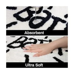 Alfombras de baño blancas y ovaladas bonitas para baño_3