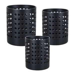 KSENDALO Juego de 3 soportes negros para fregadero de_1