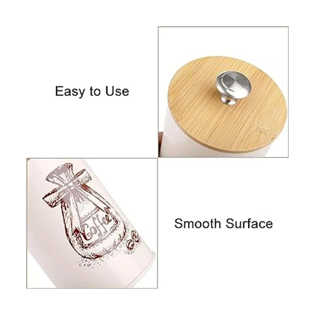 YOUEON Juego de 3 recipientes de cocina de metal con tapa_3