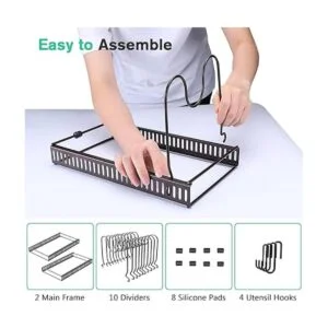 Puricon Organizador expandible de ollas y sartenes para_6