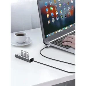 LENTION Hub USB 3.0 de 3 puertos con adaptador Gigabit_5