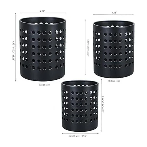 KSENDALO Juego de 3 soportes negros para fregadero de_5