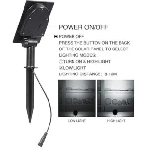 TSUNUS Focos solares de jardín IP65 impermeable cable_6