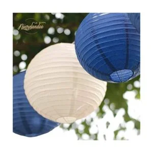NICROLANDEE Decoraciones de fiesta azul marino 12_6