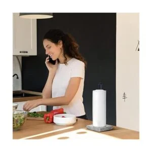 Toallero de papel con diseño de tubería de hierro_3