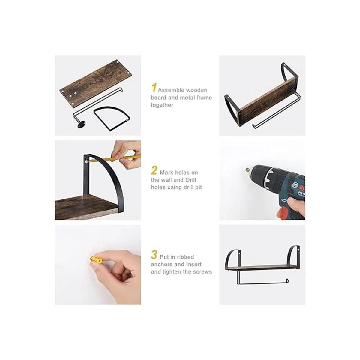 BTY Soporte para toallas de papel con estante soporte_4