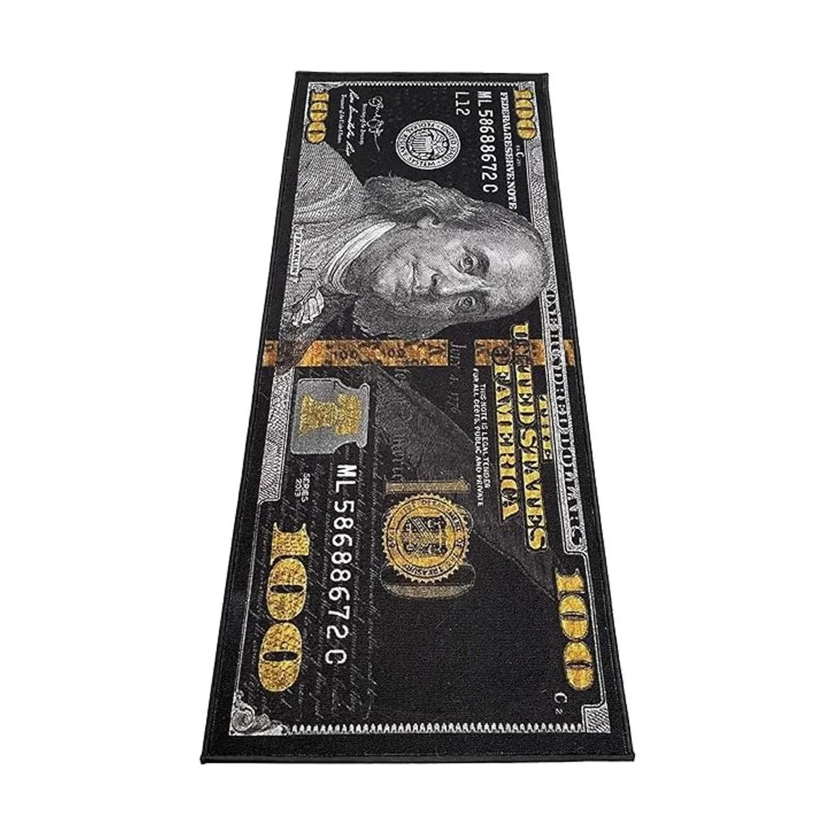 Black Money Rugs Alfombra de 100 dólares para puerta de_1