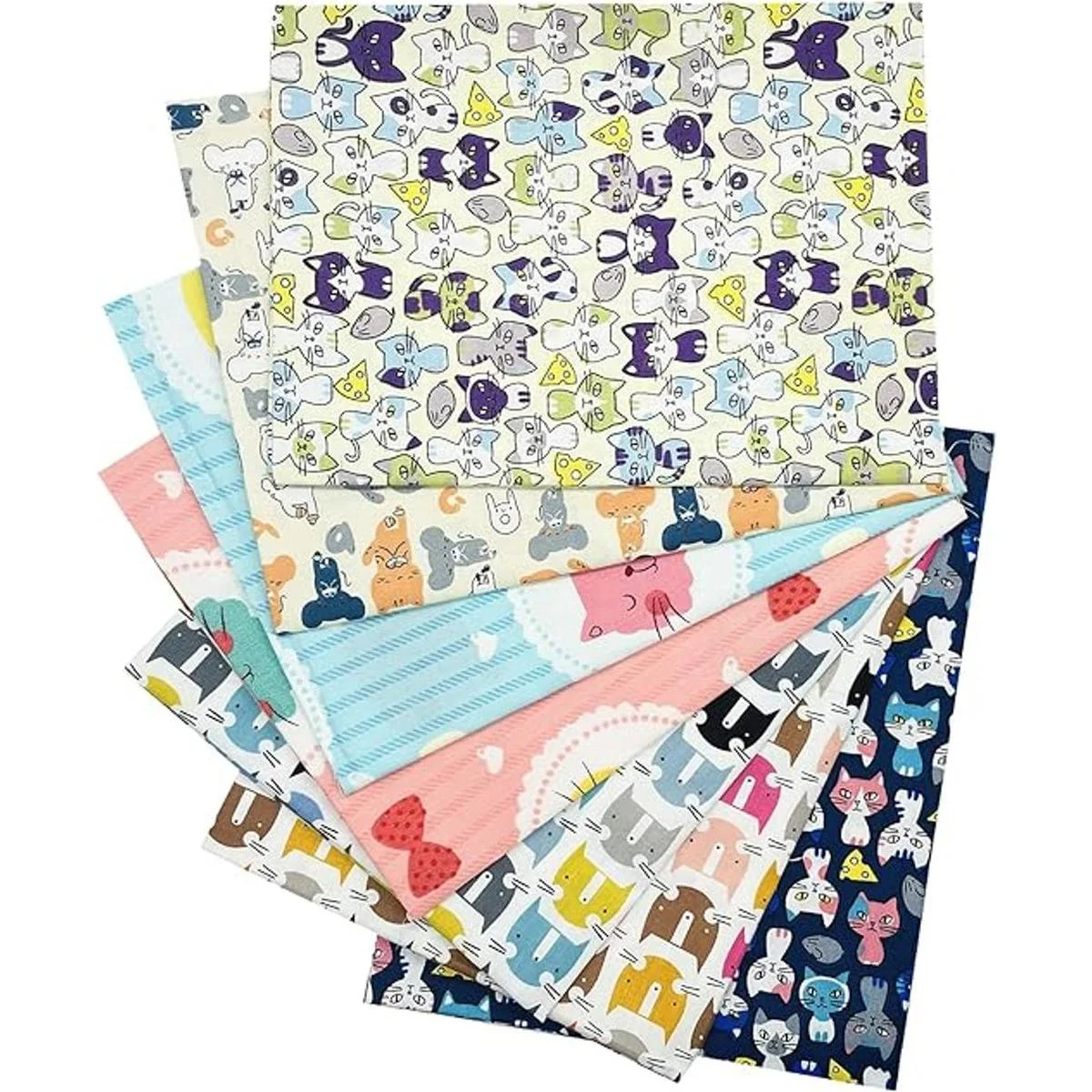 SZRUIZFZ Paquetes de tela de gato con patrón de animales_1