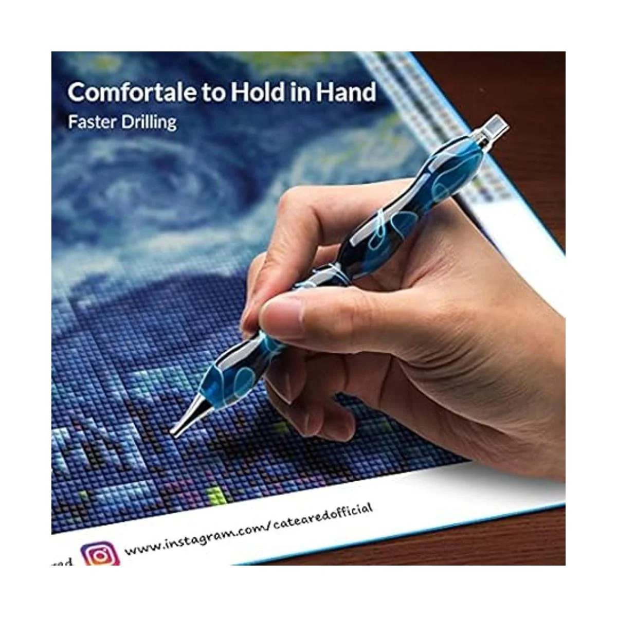 Bolígrafo de pintura de diamante de resina con puntas de_3