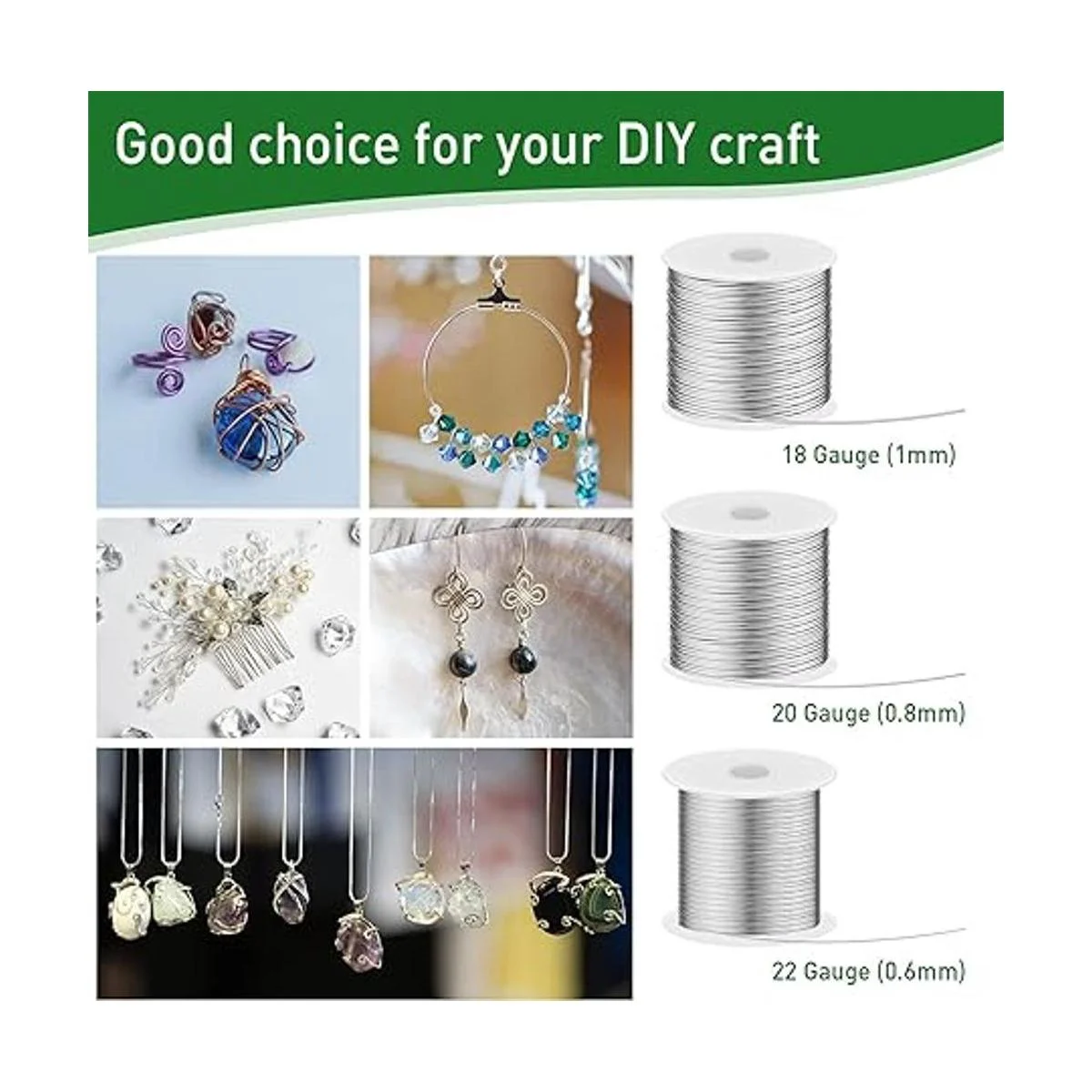 3 rollos de alambre de aluminio de calibre 182022 con_2