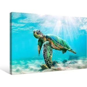 JAPO ART Decoración de pared de tortuga marina verde_2