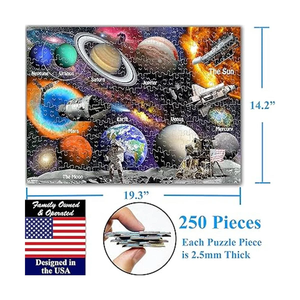 Think2Master Rompecabezas de 250 piezas con sistema solar_6