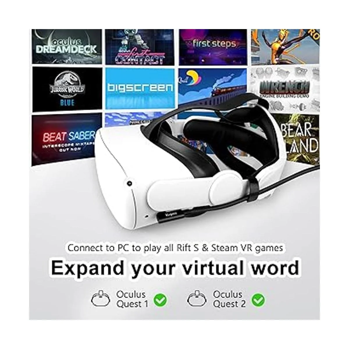 Kuject Cable Link USB 3.0 tipo C a C de 16 pies de largo_2