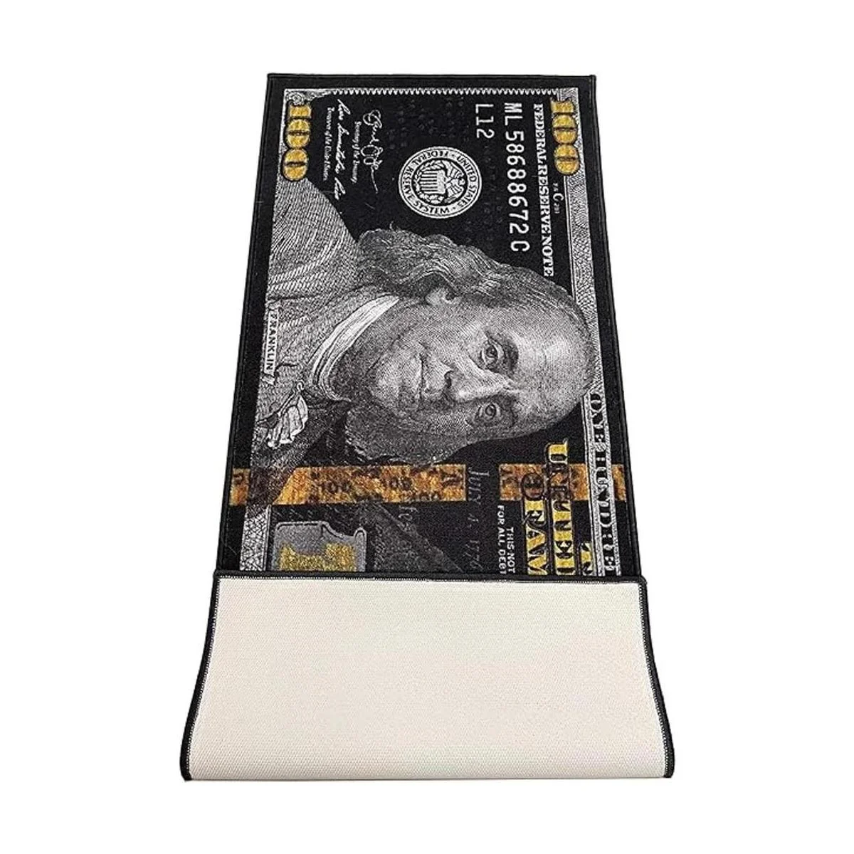 Black Money Rugs Alfombra de 100 dólares para puerta de_2
