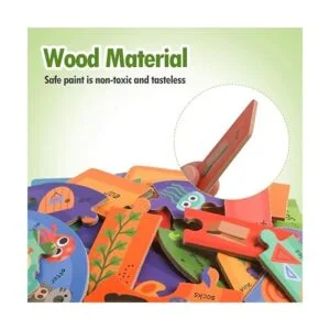 Rompecabezas de madera jumbo del alfabeto ABC con letras_4