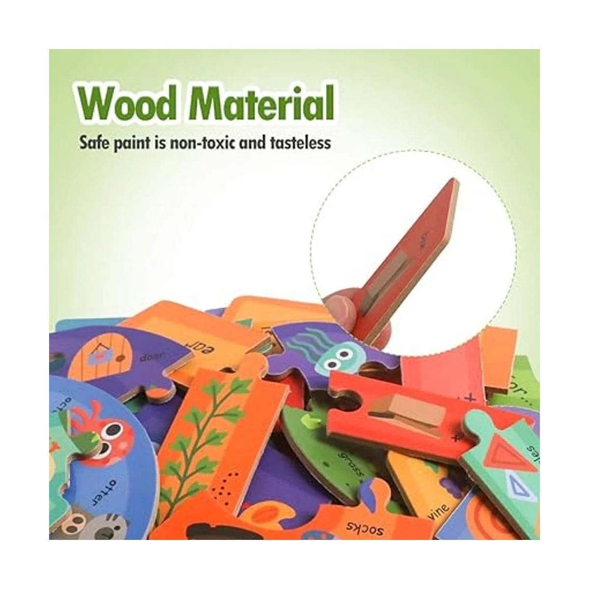 Rompecabezas de madera jumbo del alfabeto ABC con letras_4