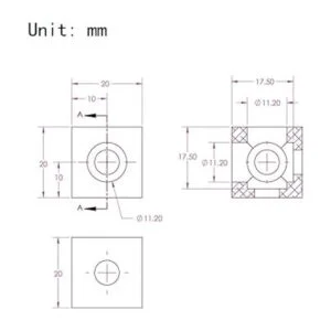 Befenybay Cubo de soporte de esquina 0.787 x 0.787 x_2
