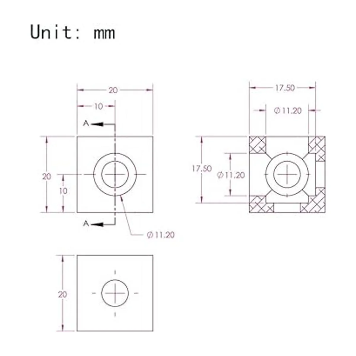 Befenybay Cubo de soporte de esquina 0.787 x 0.787 x_2