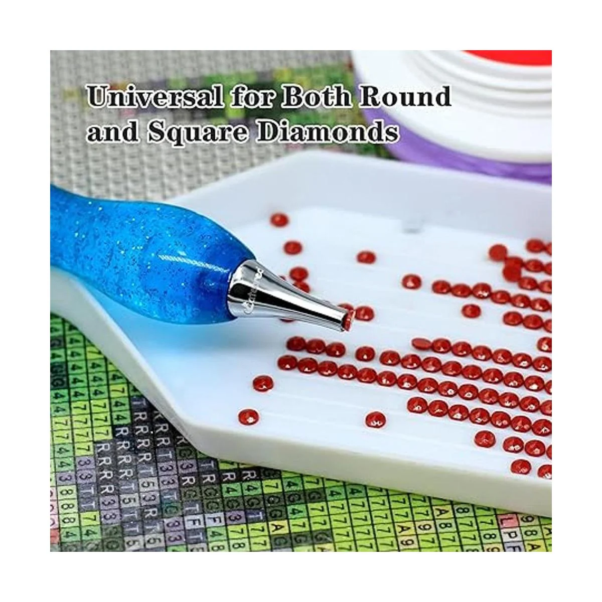 Bolígrafo de pintura de diamante de resina con puntas de_6