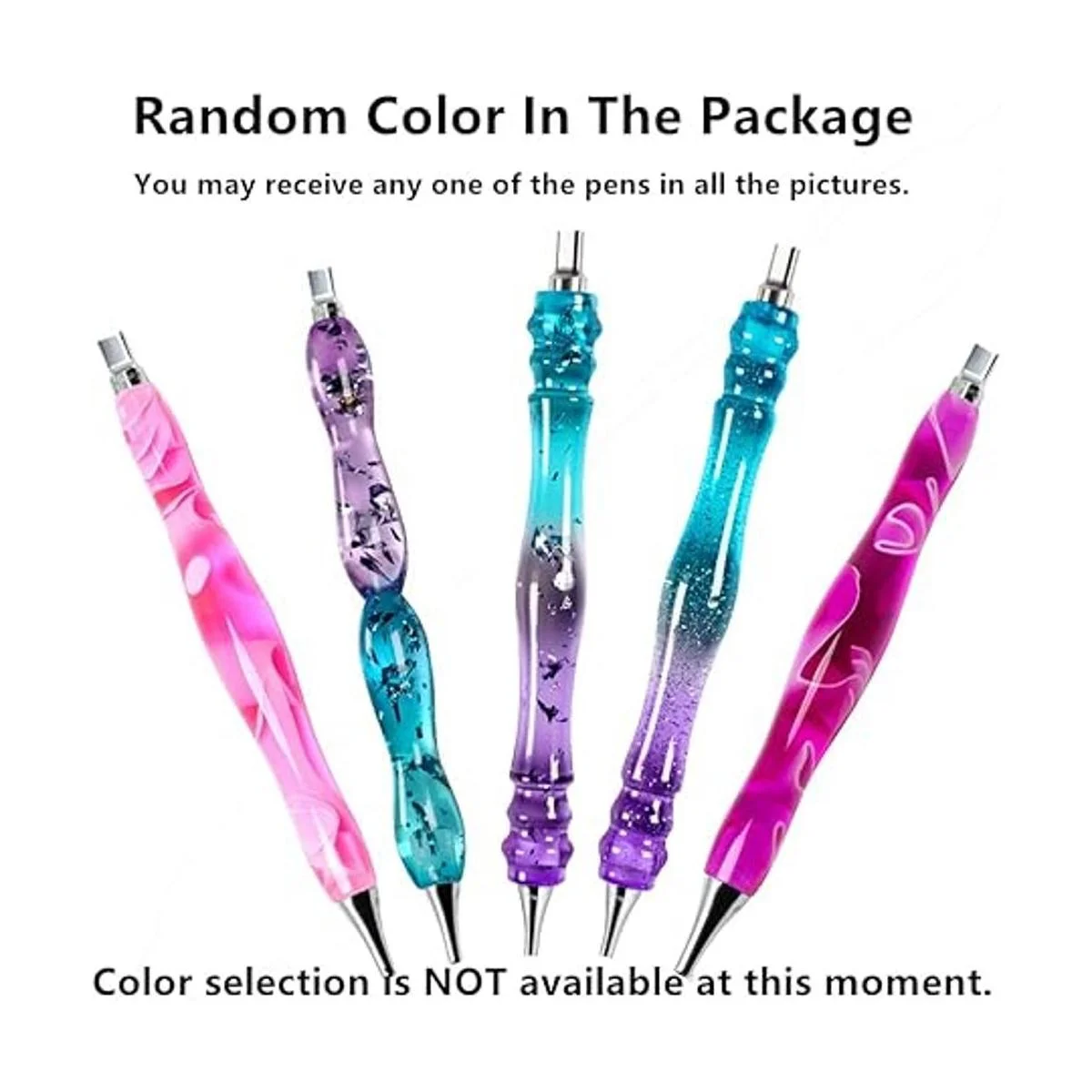 Bolígrafo de pintura de diamante de resina con puntas de_2