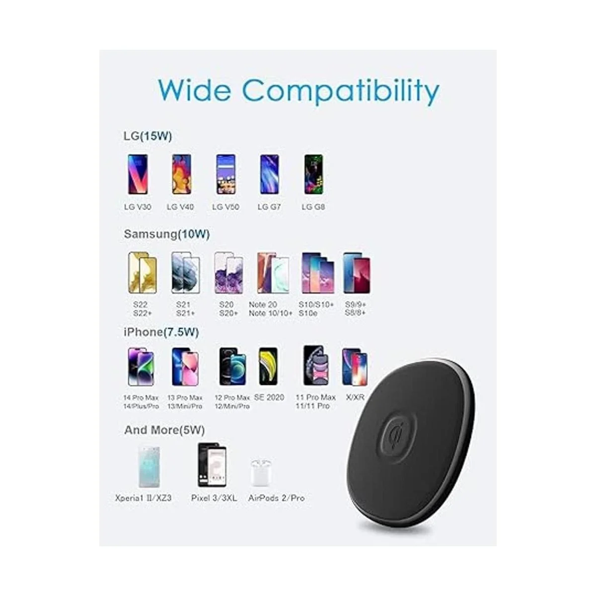 NANAMI Cargador inalámbrico almohadilla de carga rápida_2