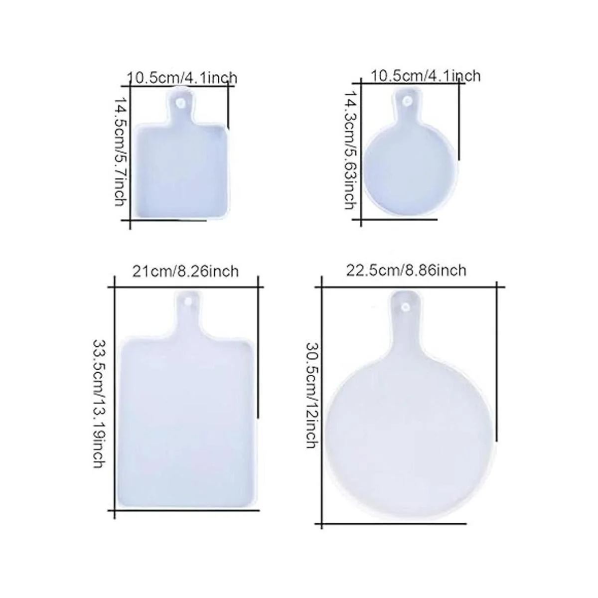 FineInno 4 moldes de resina rectangulares de silicona_7