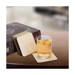 ZEAYEA 50 piezas cuadradas de madera sin acabar posavasos_4