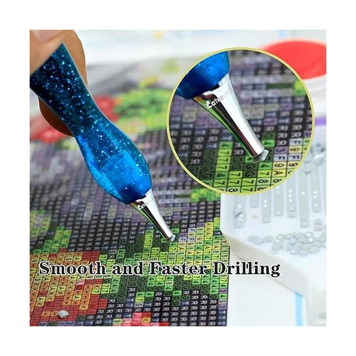 Bolígrafo de pintura de diamante de resina con puntas de_4