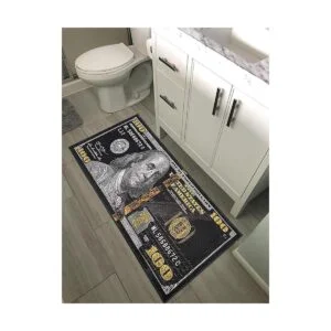 Black Money Rugs Alfombra de 100 dólares para puerta de_6