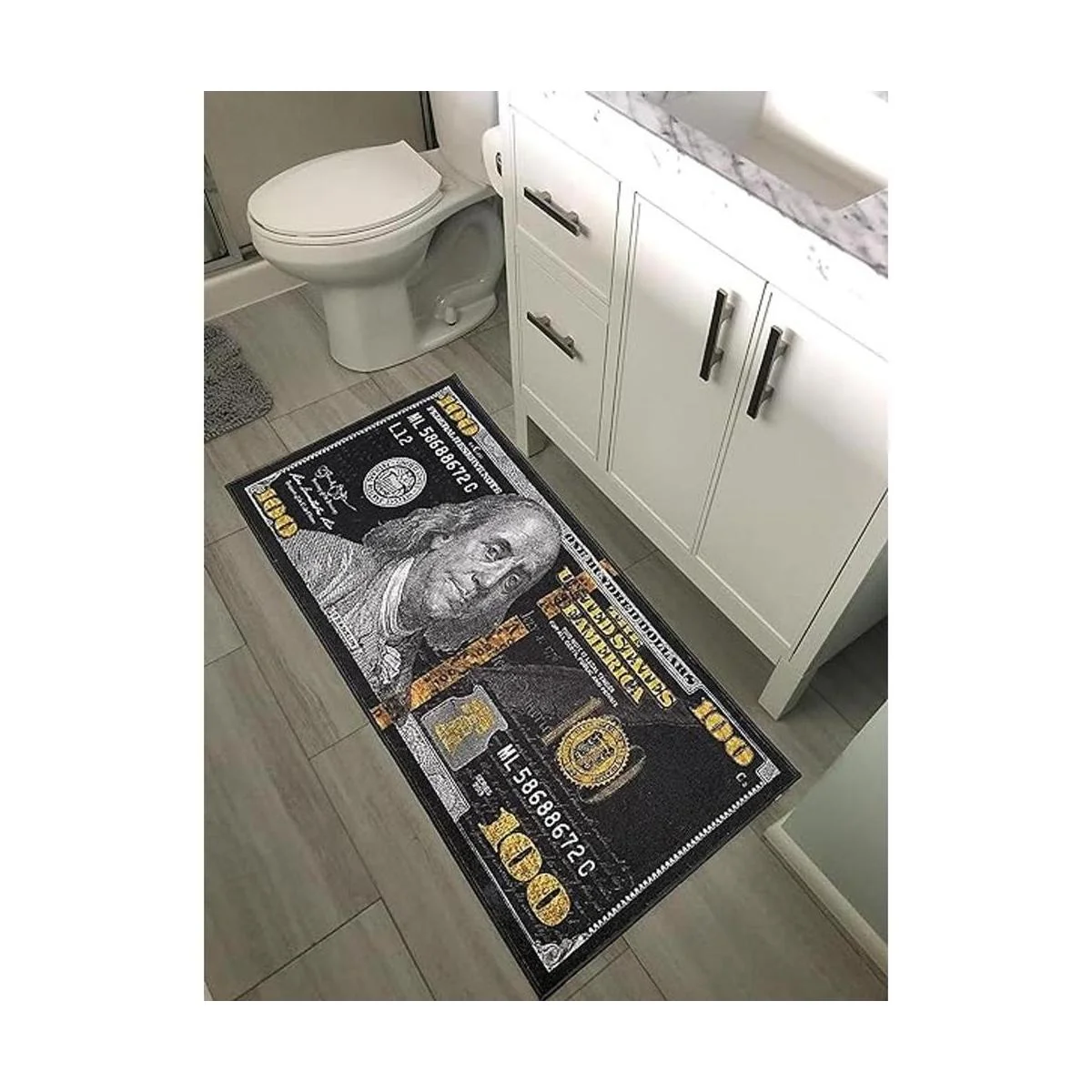 Black Money Rugs Alfombra de 100 dólares para puerta de_6