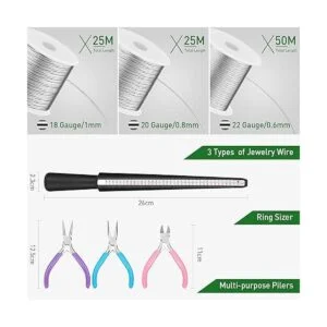 3 rollos de alambre de aluminio de calibre 182022 con_5