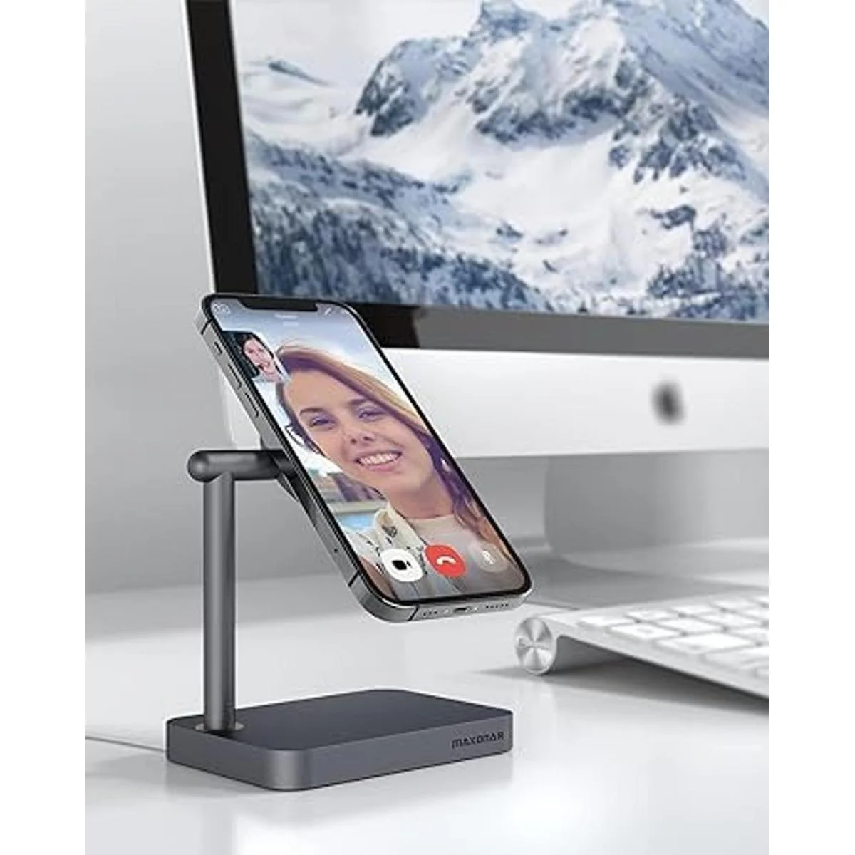 Mag Safe Soporte de escritorio Maxonar de metal de alta_6
