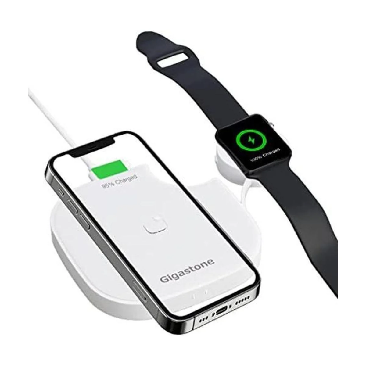 Gigastone Almohadilla de carga inalámbrica dual 2 en 1 de_1