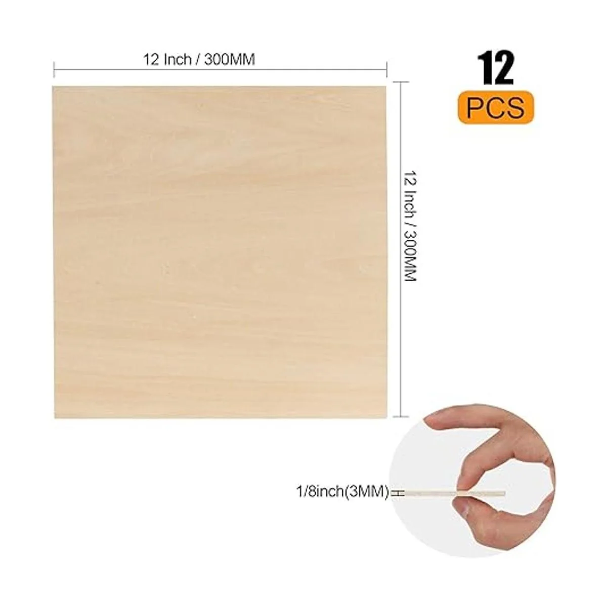 Paquete de 12 hojas de tilo de 18 x 11.8 x 11.8 pulgadas_2