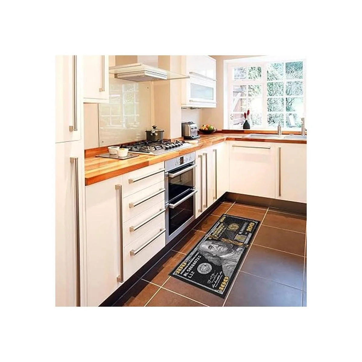 Black Money Rugs Alfombra de 100 dólares para puerta de_5