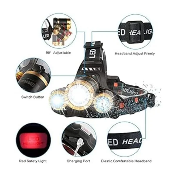 COSOOS 2 faros delanteros LED recargables 2500 lúmenes_2