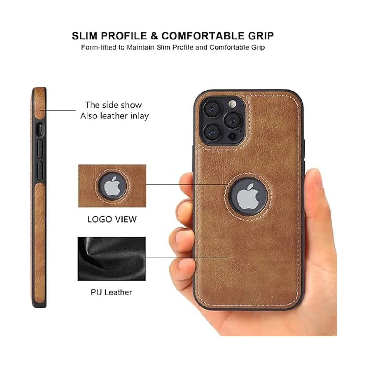 JAROIE Classy Design Funda de piel de lujo para iPhone 12_3