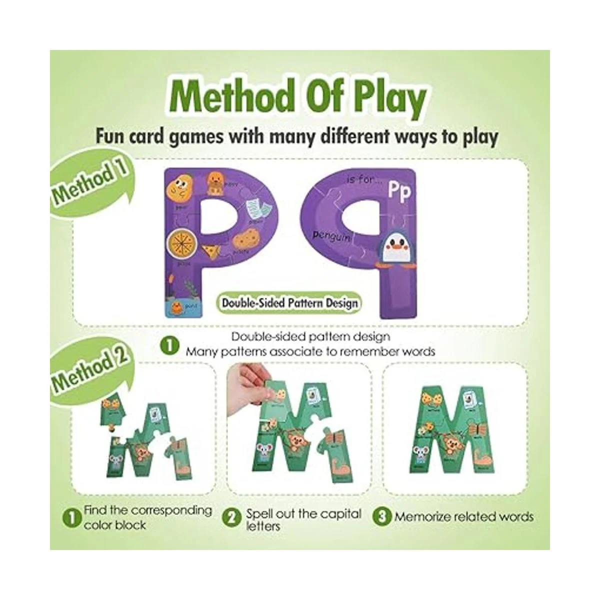 Rompecabezas de madera jumbo del alfabeto ABC con letras_6