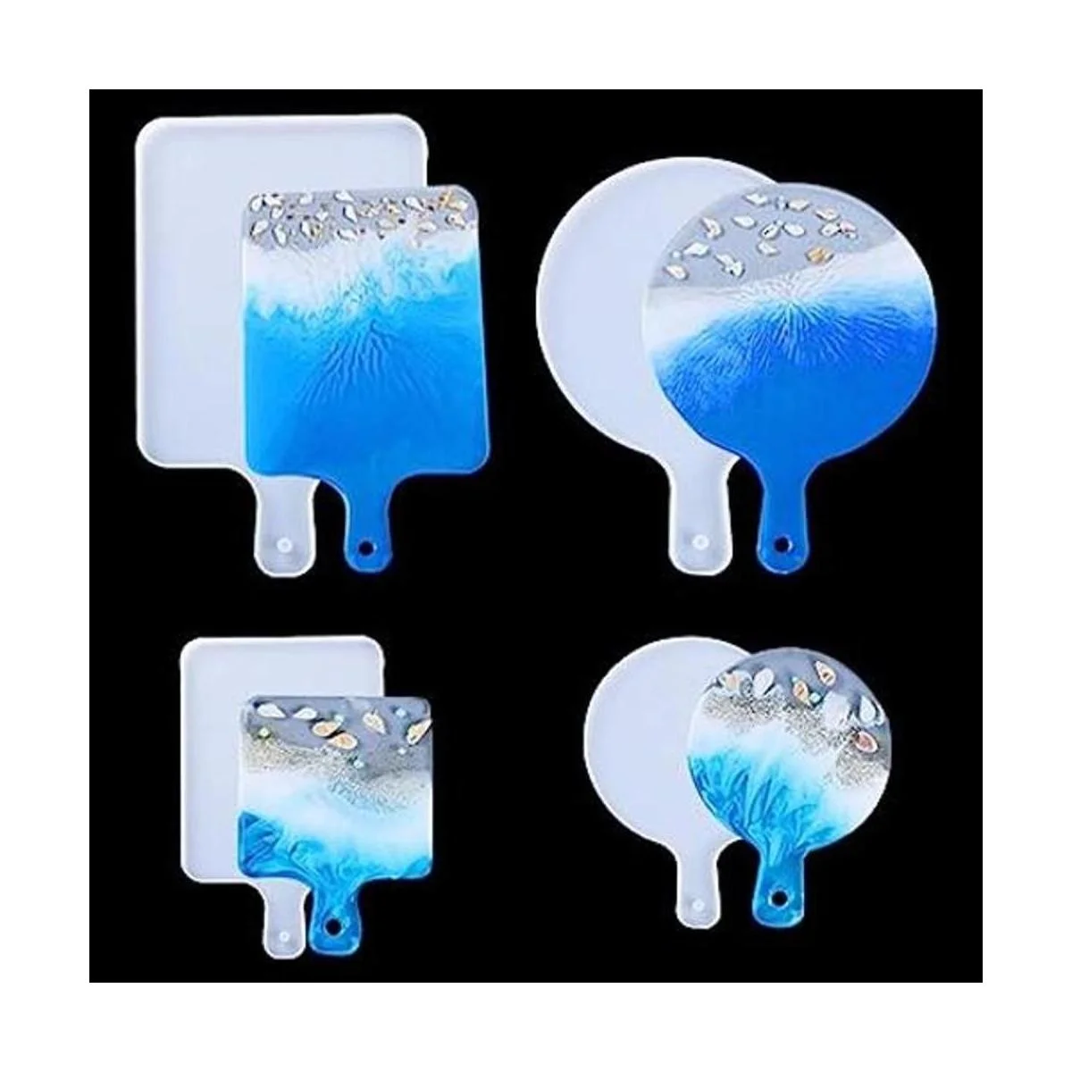 FineInno 4 moldes de resina rectangulares de silicona_1