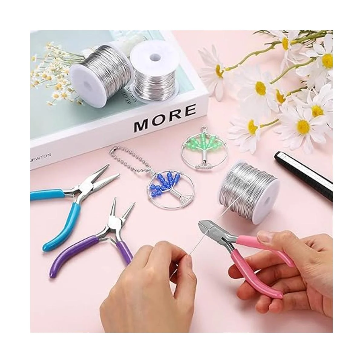 3 rollos de alambre de aluminio de calibre 182022 con_4