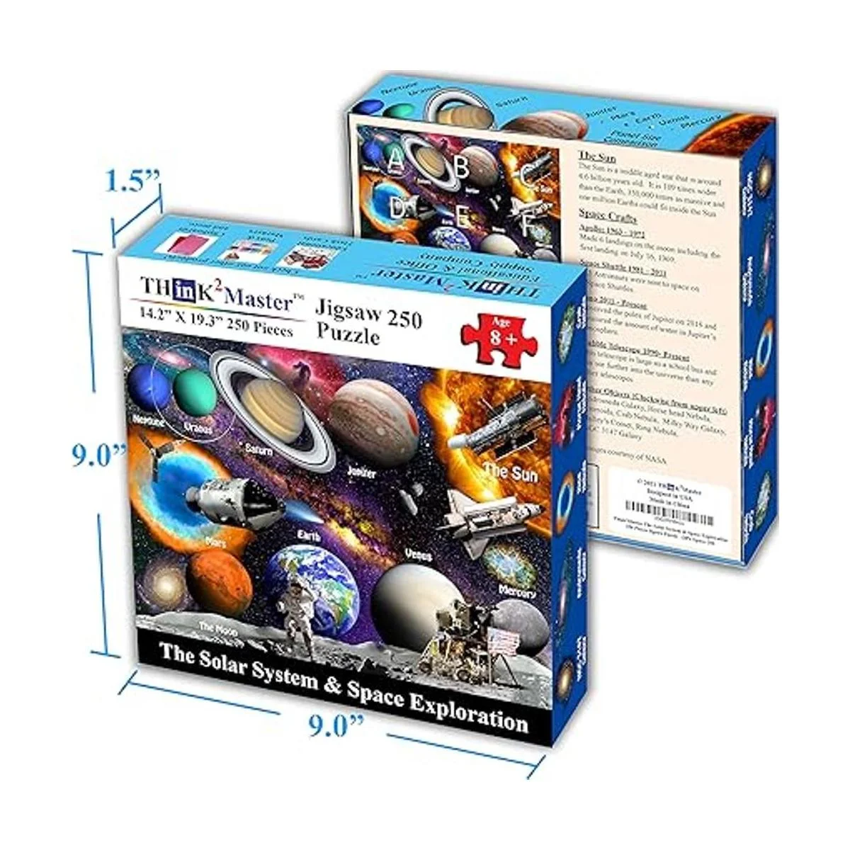 Think2Master Rompecabezas de 250 piezas con sistema solar_3