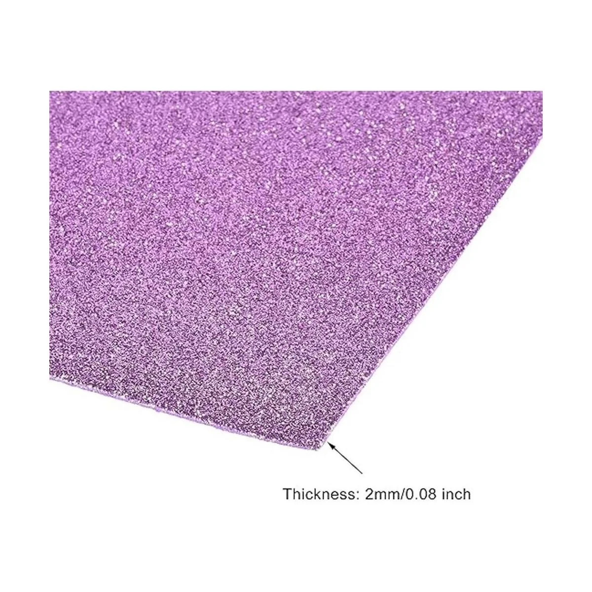 uxcell Hojas de espuma EVA con purpurina púrpura oscuro de_3