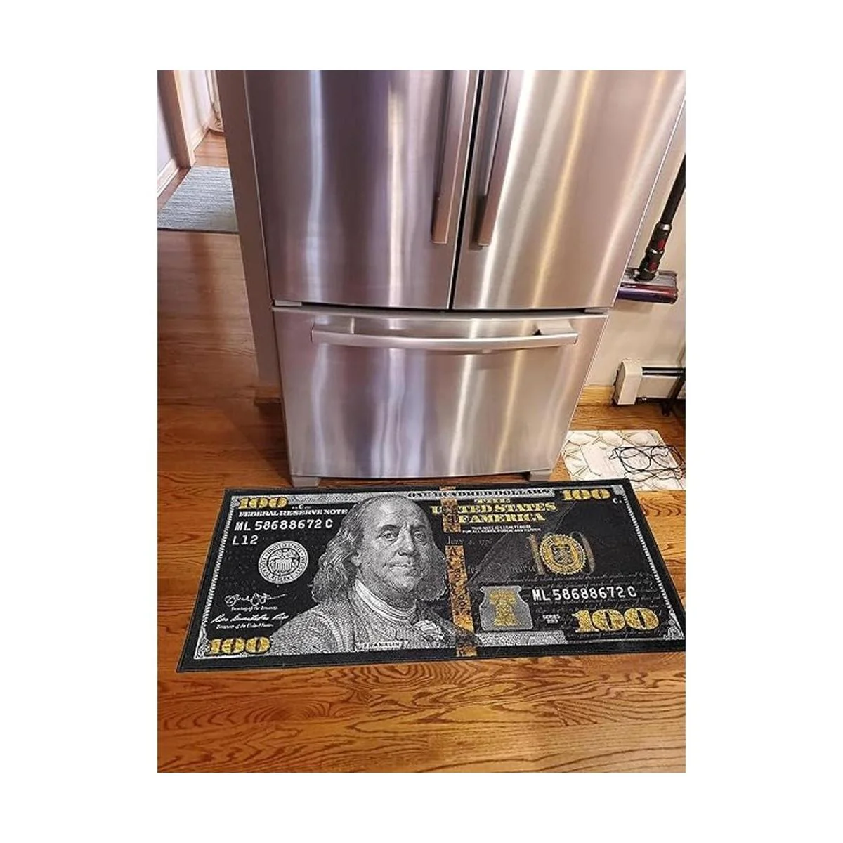Black Money Rugs Alfombra de 100 dólares para puerta de_4