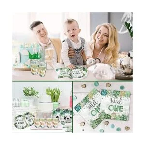 Decoración de cumpleaños NAIWOXI Wild One Decoración de_4