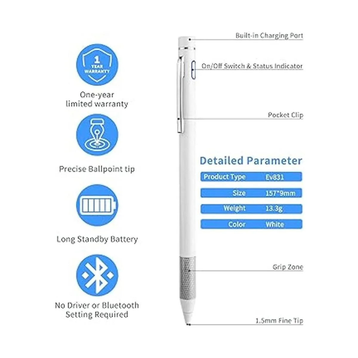 Lápiz capacitivo para Lenovo Chromebook Duet Pen_2
