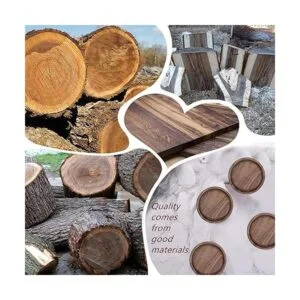 MAPRIAL Posavasos de madera para bebidas paquete de 4_7