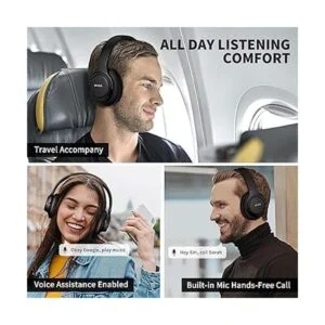 KVIDIO Auriculares Bluetooth sobre la oreja 55 horas de_5