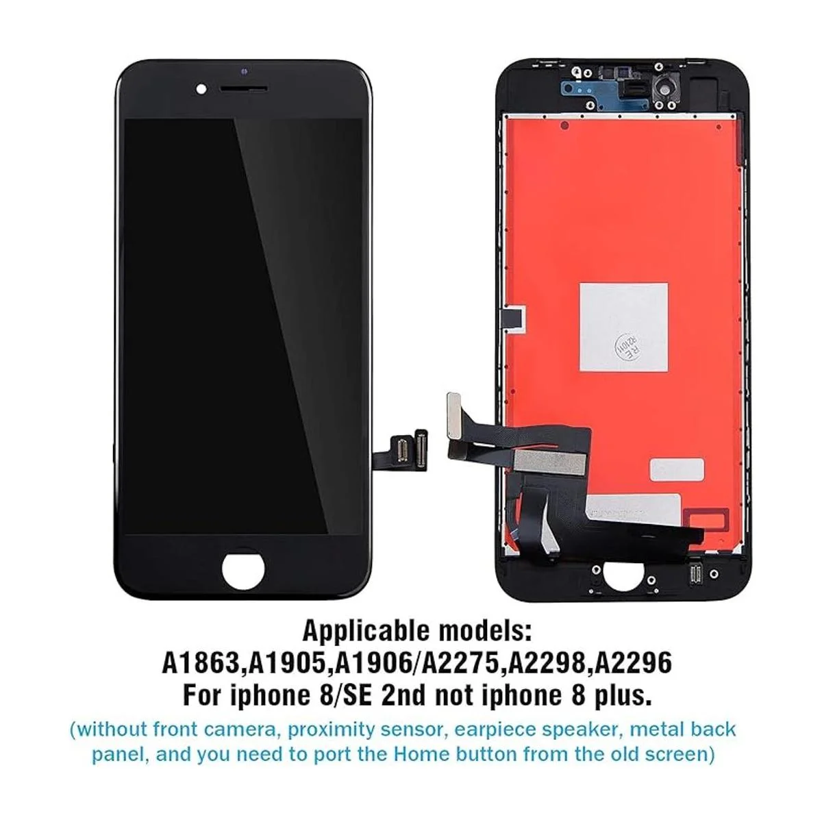 Para iPhone 8SE 2020 Pantalla LCD de repuesto Negro_2