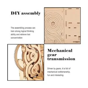Rompecabezas de madera solar 3D con diseño de mármol para_4